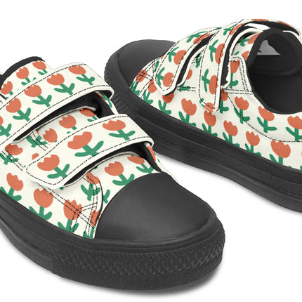 Kids Shoes Low Tops Floral Pattern