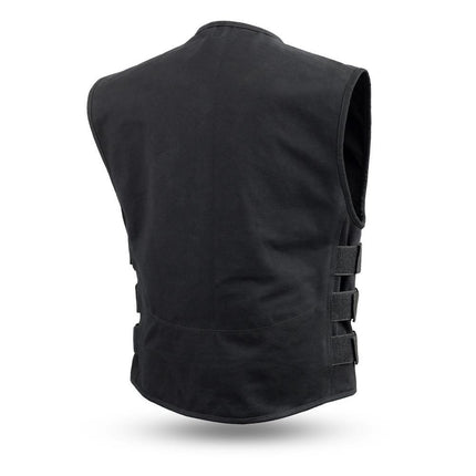 Knox - Men's Motorcycle Canvas Vest-FS