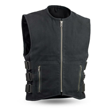 Knox - Men's Motorcycle Canvas Vest-FS