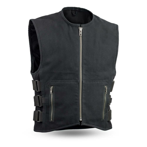 Knox - Men's Motorcycle Canvas Vest-FS