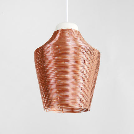 3x Copper Pendant Lamps - Tall