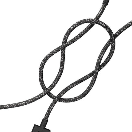 Black iPhone Lightning cable · 2 meter · Made of recycled fishing nets