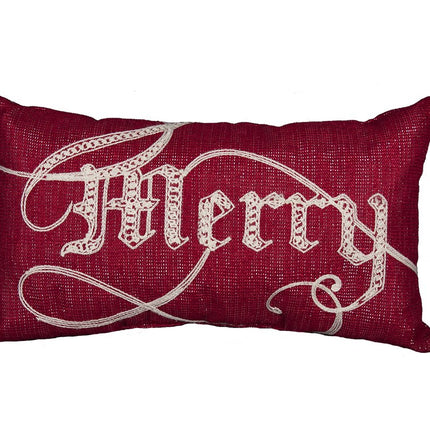 ML17126 Merry Christmas Pillow, 8"x14"