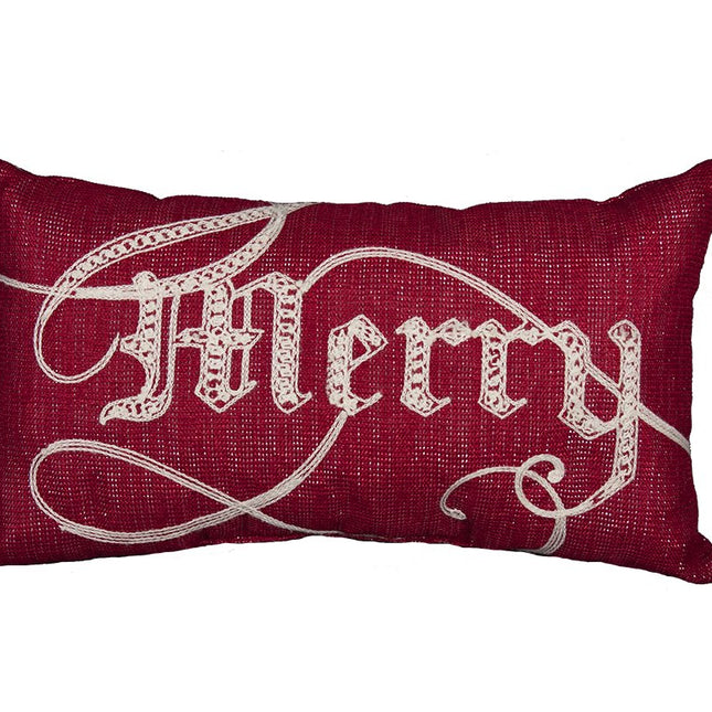 ML17126 Merry Christmas Pillow, 8"x14"