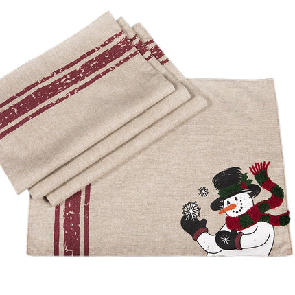 ML17127 Joyful Snowman Placemats,13"x18", Set of 4