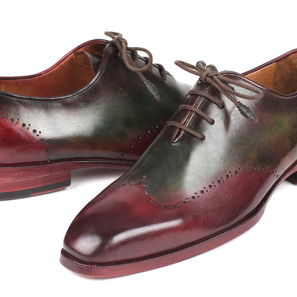 Paul Parkman Bordeaux & Green Wingtip Oxfords (ID#097YL63)
