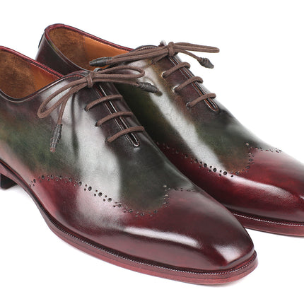 Paul Parkman Bordeaux & Green Wingtip Oxfords (ID#097YL63)
