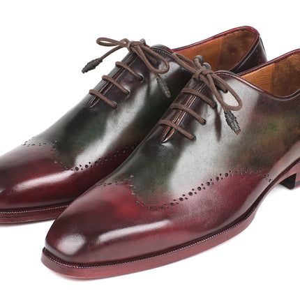 Paul Parkman Bordeaux & Green Wingtip Oxfords (ID#097YL63)