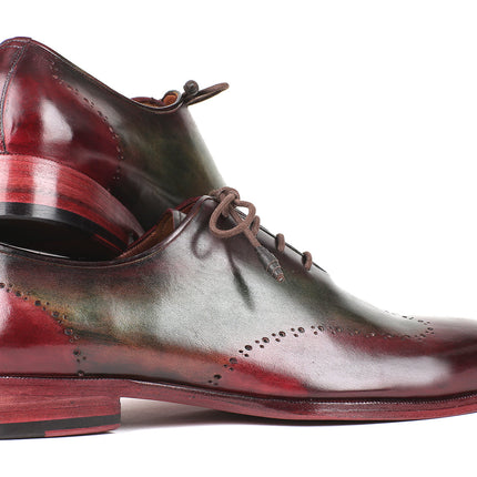 Paul Parkman Bordeaux & Green Wingtip Oxfords (ID#097YL63)