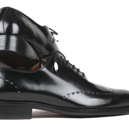 Paul Parkman Goodyear Welted Wingtip Oxfords Black Polished Leather