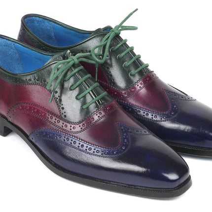 Paul Parkman Men's Multi Color Wingtip Oxfords (ID#PP2284)