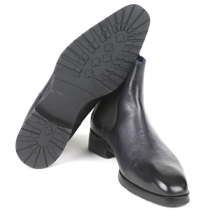 Paul Parkman Black & Gray Chelsea Boots (ID#BT661BLK)