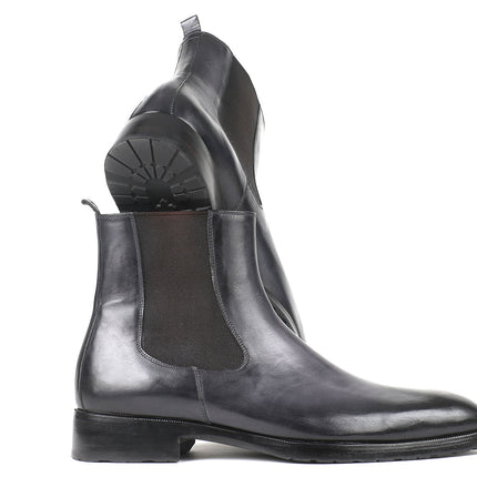 Paul Parkman Black & Gray Chelsea Boots (ID#BT661BLK)