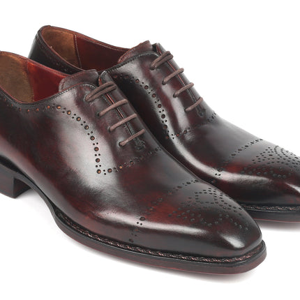 Paul Parkman Dark Bordeaux Goodyear Welted Oxfords (ID#56BRD83)