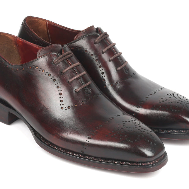 Paul Parkman Dark Bordeaux Goodyear Welted Oxfords (ID#56BRD83)