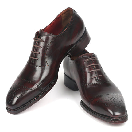 Paul Parkman Dark Bordeaux Goodyear Welted Oxfords (ID#56BRD83)
