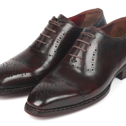 Paul Parkman Dark Bordeaux Goodyear Welted Oxfords (ID#56BRD83)
