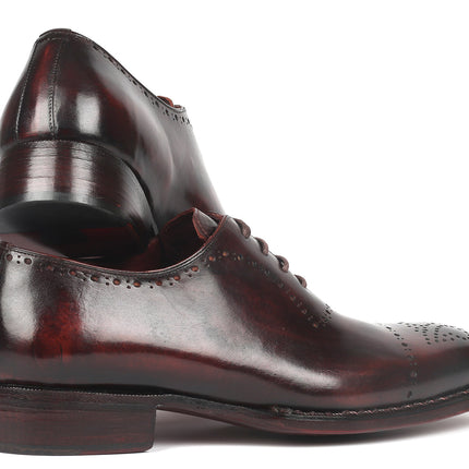 Paul Parkman Dark Bordeaux Goodyear Welted Oxfords (ID#56BRD83)
