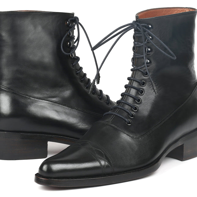 Paul Parkman Men's Goodyear Welted Boots Black Leather (ID#CW477-BLK)