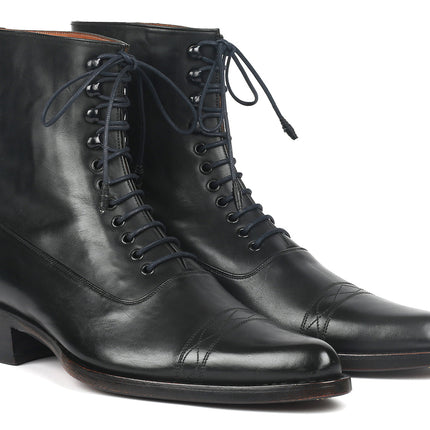 Paul Parkman Men's Goodyear Welted Boots Black Leather (ID#CW477-BLK)
