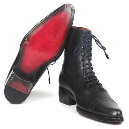 Paul Parkman Men's Goodyear Welted Boots Black Leather (ID#CW477-BLK)