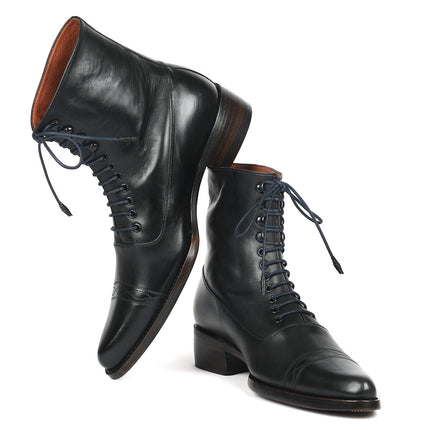 Paul Parkman Men's Goodyear Welted Boots Black Leather (ID#CW477-BLK)