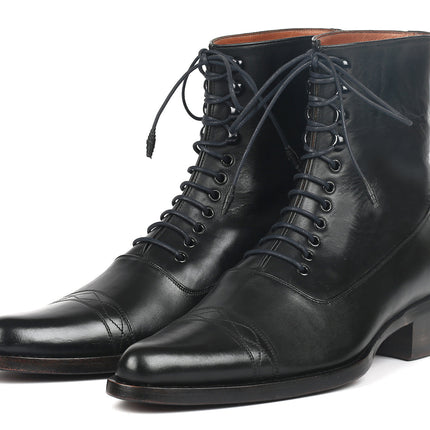 Paul Parkman Men's Goodyear Welted Boots Black Leather (ID#CW477-BLK)