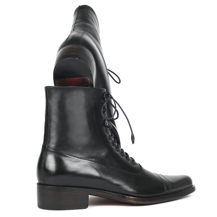 Paul Parkman Men's Goodyear Welted Boots Black Leather (ID#CW477-BLK)