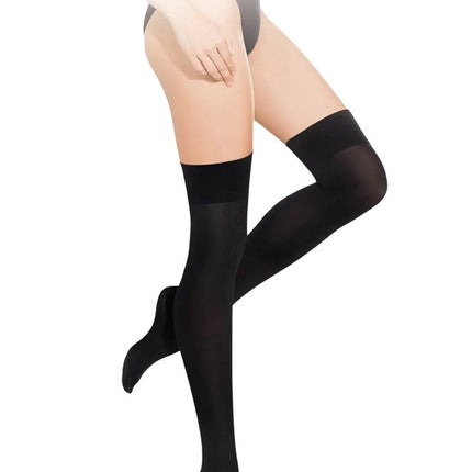Black Microfiber 100 DEN Over-the-Knee Socks