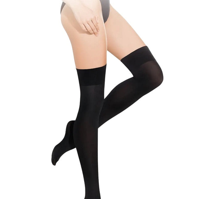 Black Microfiber 100 DEN Over-the-Knee Socks