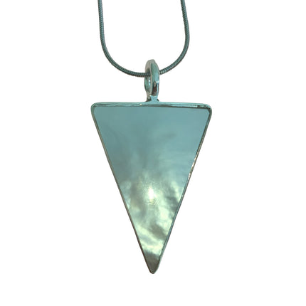 Silver Mother Of Pearl Necklace (triangle)