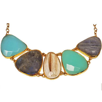 Multi Gemstone Statement Necklace
