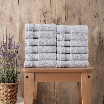 Turkish Cotton Washcloth Set of 12