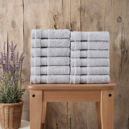 Turkish Cotton Washcloth Set of 12