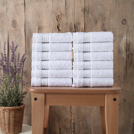 Turkish Cotton Washcloth Set of 12