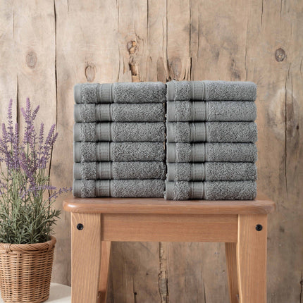 Turkish Cotton Washcloth Set of 12