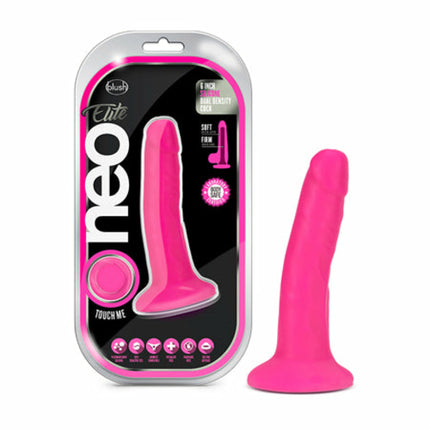 Neo Elite - 6 Inch Silicone Dual Density Dildo Blue or Pink