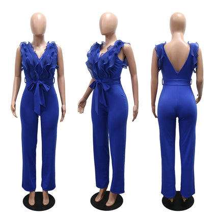 Lace up Jumpsuit Casual