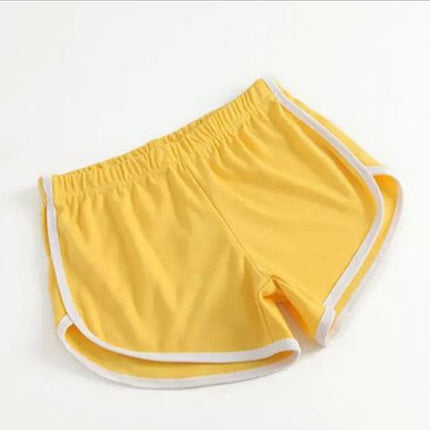 Women's sports shorts, home casual solid-color fashionable yoga beach