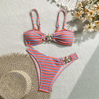 S / Red Stripe Bikini