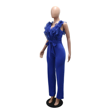 Lace up Jumpsuit Casual
