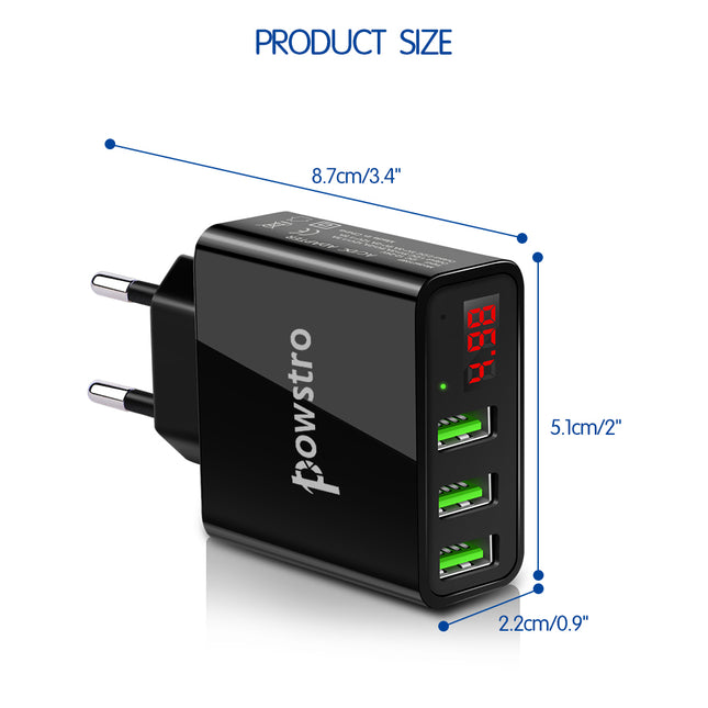 LCD Intelligent Digital Display Wall Charger
