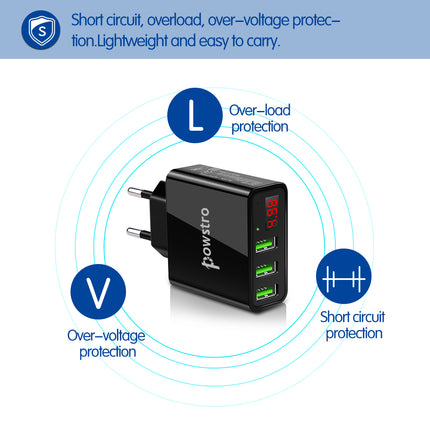 LCD Intelligent Digital Display Wall Charger