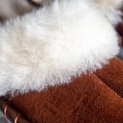 Brown Shearling Sheepskin Mules