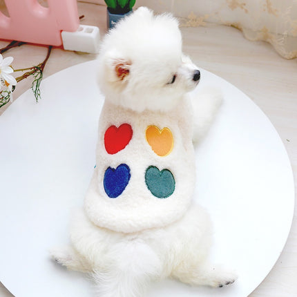 PETCIRCLE New Dog Puppy Clothes Four color Love Rainbow Vest Pet Cat