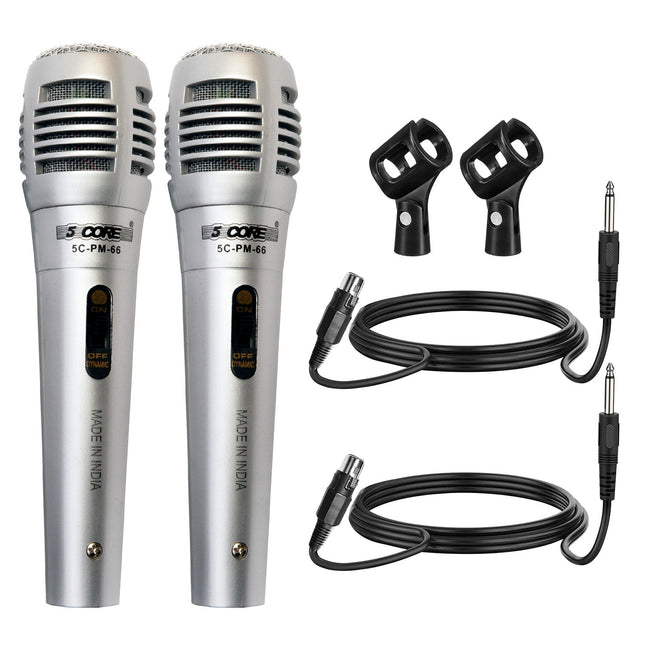 5Core XLR Microphone Dynamic Mic Karaoke Singing Studio Mics Handheld