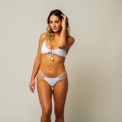 Orchid Bikini Bottom - White