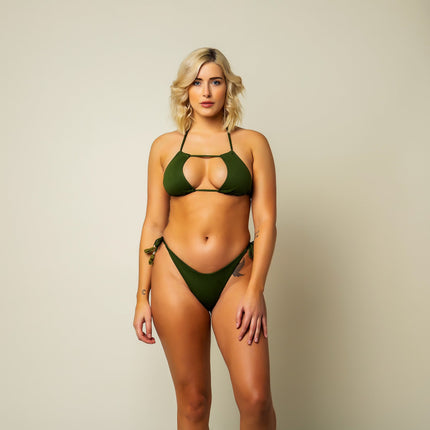 Carnauba Bikini Bottom - Olive Green