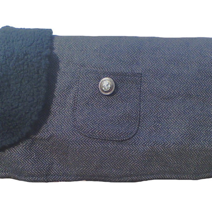 PA Brown Herringbone Dog Coat