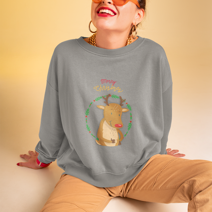 Womens Reindeer Crewneck Sweatshirt
